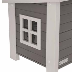 Kerbl Kattenhuis Eli ECO 57x45x43 cm grijs en wit