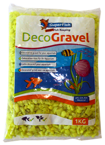 Superfish Deco Grind Neon Geel 1kg - Veilige, Opvallende Aquarium Bodembedekking