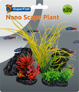 Superfish Nano Scape Plant Set - 5-delig Decoratiepakket voor Tropisch Nano-Aquarium