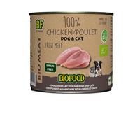 BF Petfood Biofood Organic 100% Huhn Nassfutter für Hund/Katze (Dosen 200 g) 12 x 200 g