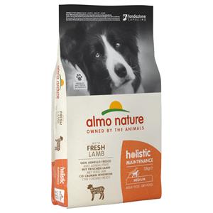 Almo Nature Holistic Voordelig Dubbelpak: 2 x 12 kg Almo Nature Hondenvoer - Adult Lam & Rijst Medium