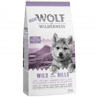 Wolf of Wilderness Junior Wild Hills - met Eend - Dubbelpak 2 x 12 kg