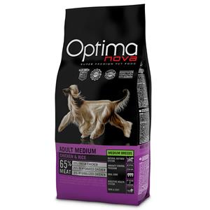 Optima Dubbelpak: nova Hondenvoer - Medium Adult Kip & Rijst (2 x 12 kg)