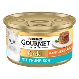 12 x 85 g Gourmet Tonijn  Gold geraffineerde ragout  kattenvoer