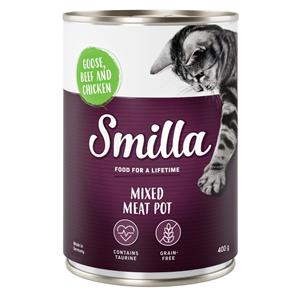 Voordeelpakket Smilla Multivleespotje Kattenvoer 24 x 400 g - Gans, Rund en Kip