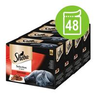 Sheba 48 x 85 g  Selection in Sauce Kattenvoer - Gevogelte variatie