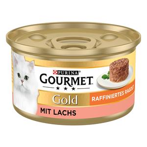 Gourmet 48 x 85 g  zalm Gold geraffineerde ragout Kattenvoer