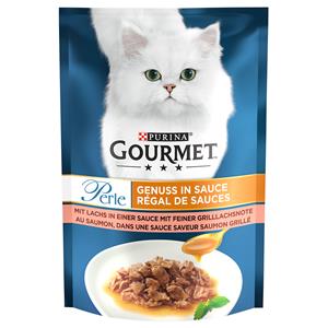 Gourmet Perle Sauce Delight Kattenvoer 48 x 85 g - Zalm in een saus met gegrilde zalm