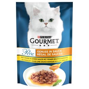 Gourmet Perle Sauce Delight Kattenvoer 48 x 85 g - Kip in saus met gebraden kip