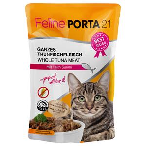 24x100g Feline Maaltijdzakjes Tonijn met Surimi (graanvrij) Porta 21 Kattenvoer