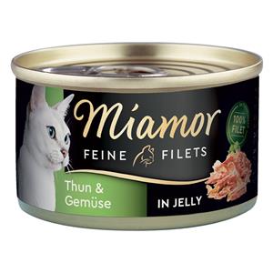 24x100g Fijne Filets Tonijn & Groenten Miamor Kattenvoer