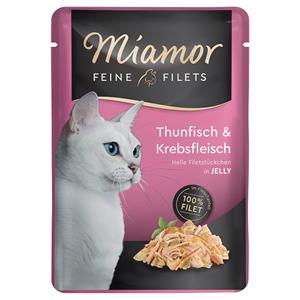 24x100g Fijne Filets Tonijn & Krab Miamor Kattenvoer