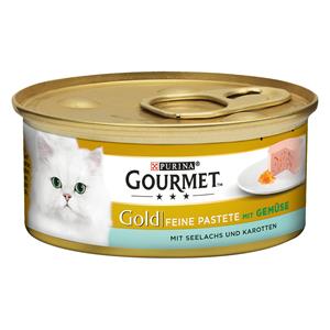 12x85g Gold Paté Koolvis & Wortel Gourmet Kattenvoer