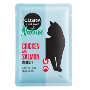 Cosma Nature Maaltijdzakjes 6 x 50 g - Kip & Zalm