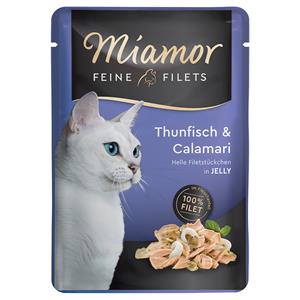 24x100g Fijne Filets Tonijn & Calamari Miamor Kattenvoer