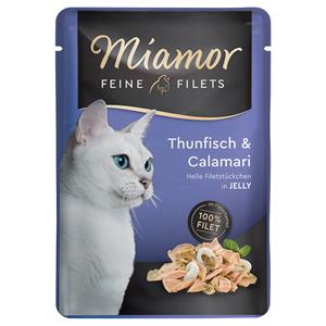 Miamor 24 x 100 g  Fijne Filets tonijn & calamari Kattenvoer