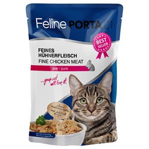 Porta 21 Feline  Maaltijdzakjes Voordeelpakket 24 x 100 g - Kip Puur