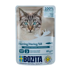 Bozita 24x85g Hering Sparpaket  Häppchen in Soße Pouch Hundenassfutter