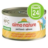 Almo Nature Classic 24 x 95 g   Rund met Ham Voordeelpak:  Hondenvoer