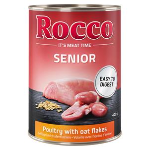 Rocco Voordeelpakket:  Senior 24 x 400 g - Gevogelte & Havervlokken