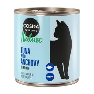 Cosma Nature Kattenvoer 6 x 280 g - Tonijn met hele Ansjovis