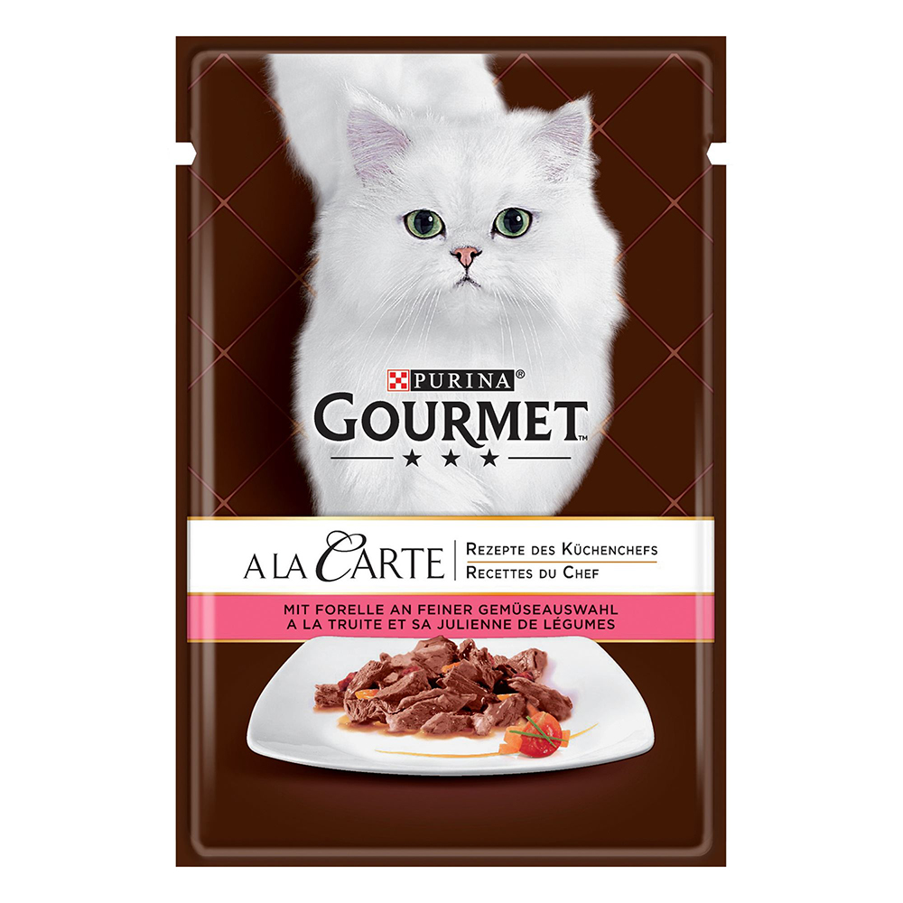24x85g Forel op Fijne Groenten Gourmet A la Carte Kattenvoer