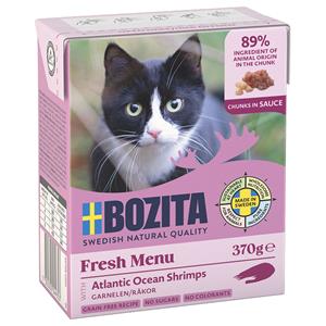 Bozita stukjes in Saus Kattenvoer 24 x 370 g - met Garnalen