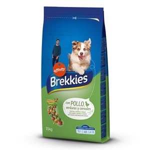 Affinity Brekkies 12 + 3 kg / 11,5 + 2,5 kg - Brekkies droogvoer voor honden - Compleet Kip Hondenvoer (15kg)