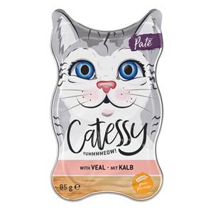 36x85g Patéschaaltjes met Kalfsvlees Catessy Kattenvoer Nat