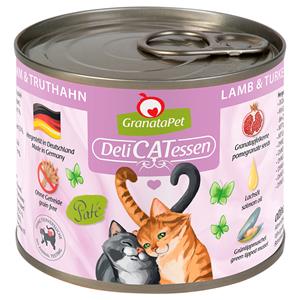 Granatapet 24x200g Spaarpakket Granata Pet DeliCatessen Lam & kalkoen Kattenvoer