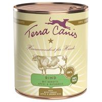 6x800g Rund met Groenten, Appel & Zilvervliesrijst Terra Canis Hondenvoer