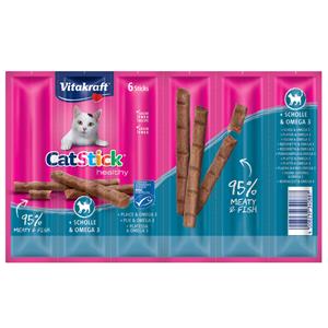 6x6g Cat Stick Healthy Schol & Omega-3 Vitakraft Kattensnacks