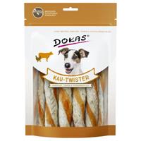200g Kauw-Twister Runderhuid, pens & kippenborst Dokas Hondensnacks
