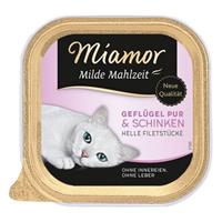 Miamor Milde Maaltijd Kattenvoer 6 x 100 g - Gevogelte Puur & Forel
