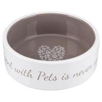 Trixie Keramische Voer/Waterbak Pet's Home Taupe ø 12 cm