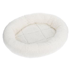 Knuffelbed Fluffy 2in1 - Wit / Bruin