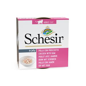 6x85g Kipfilet met Ham Schesir Kattenvoer Nat