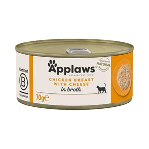 24x70g Kippenborst & Kaas Applaws Kattenvoer