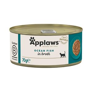 Applaws 6x70g  Zoutwatervis Kattenvoer in Bouillon