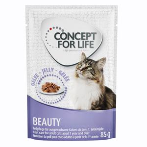 Concept for Life Beauty Adult Kattenvoer - Verbeterde receptuur! - Ter aanvulling: 12 x 85 g Concept for Life Beauty in Gelei