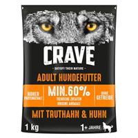 15% Korting! Crave Adult droogvoer + Protein Rolls 8 x 50 g - met Kalkoen en Kip 2,8 kg + Protein Rolls (8 x 50 g )