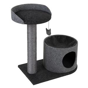 Zooplus Exclusive Krabpaal Piccolo Grijs/Zwart  L55 x B35 x H65