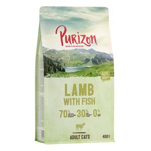 Purizon 2 x 400 g Gemengd Probeerpakket  Adult Kattenvoer - Lam met Vis & Vis