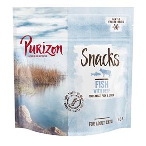 Purizon Snack Vis & Rund - Graanvrij - Voordeelpakket: 3 x 40 g