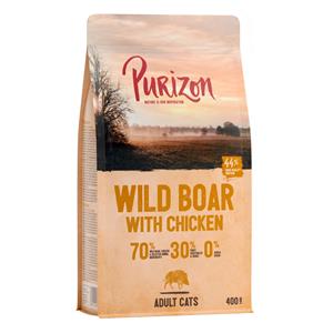 Purizon 2 x 400 g Gemengd Probeerpakket  Adult Kattenvoer - Lam met Vis & Wildzijn met Kip