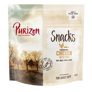 Purizon Snack Kip & Vis - Graanvrij - 3 x 40 g