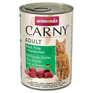 12x400g Adult Rund, Kalkoen & Konijn animonda Carny Kattenvoer