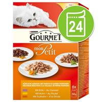 Gourmet 24 x 50 g  Duetti Vlees en Vis Mon Petit Kattenvoer