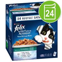 Felix Elke Dag Feest in Gelei Kattenvoer 24 x 85 g - Vlees selectie (24 x 85 g)