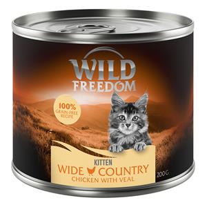 Wild Freedom Kitten "Wide Country" met Gevogelte Kattenvoer - Bestel ook natvoer: 6 x 200 g Wide Country - Kalf & Kip
